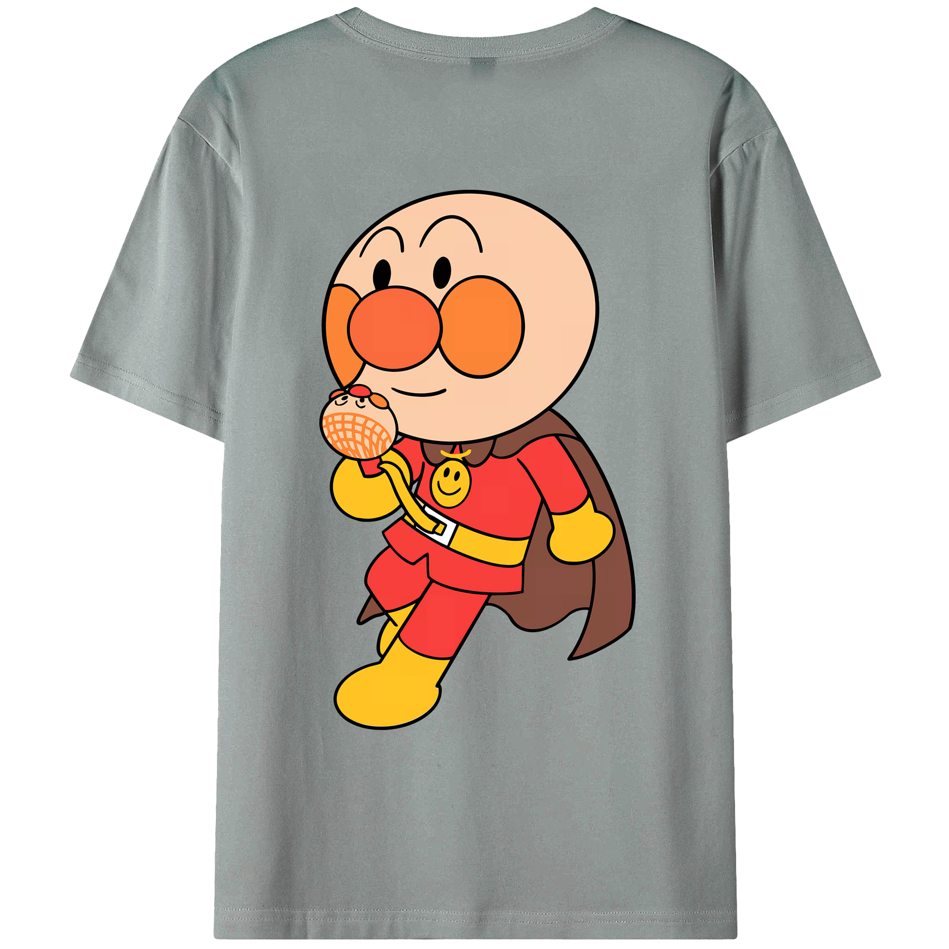 （画像用） アンパンマン Anpanman 綿100％ メンズ半袖Tシャツ（バックプリント） 通気性